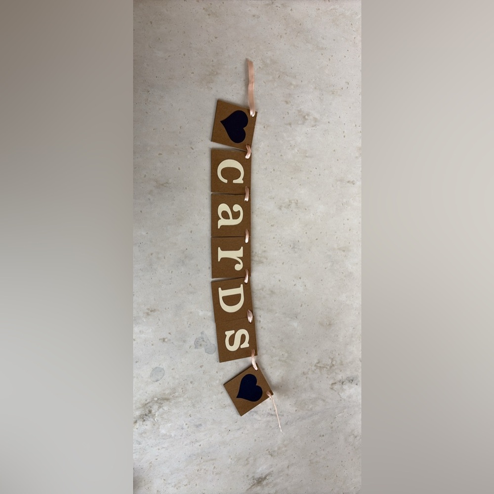 Rustic Cards Banner with Hearts